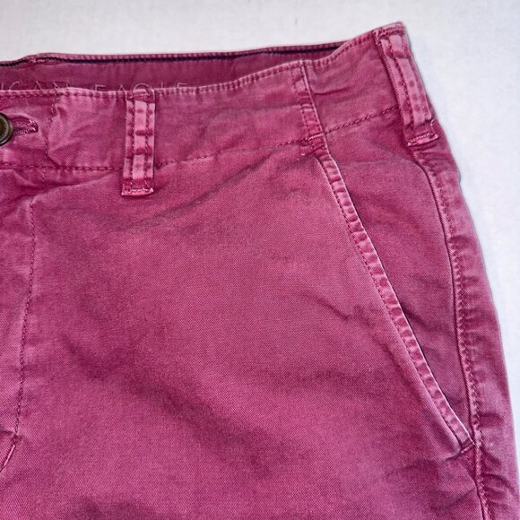 American Eagle Maroon Next‎ Level Flext Classic Chino Shorts w Pockets Mens 33 - Picture 5 of 12